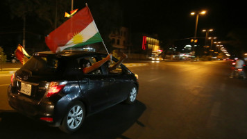 Kurdish flags -- AFP