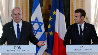 Macron Netanyahu -- AFP