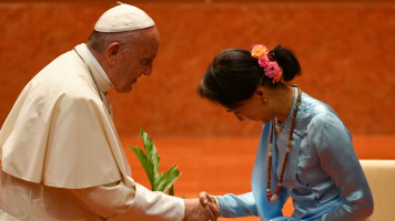 Pope Francis Aung Suu Kyi