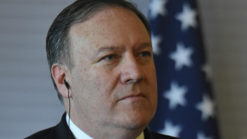 Pompeo at press conference viva la Mexico