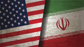 iran us flags