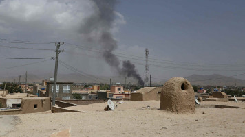 Smoke rising after Taliban launches attack on Ghazni