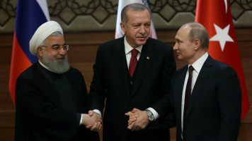 Putin Erdogan Rouhani - Getty