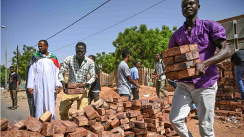 sudan barricades - afp