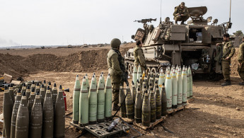 A view of M825 and M825A1 artillery shells in Sderot, Israel on 9 October, 2023