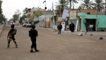 Security forces patrol Miqdadiya, Iraq