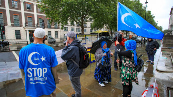 Uyghur protesters 