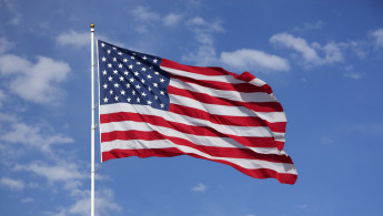 The flag of the United States of America.