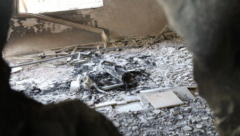 The remnants of a missile fired by an Israeli drone on a house in Aita al-Shaab on 21 November which severely injured the house's occupant. [William Christou - TNA].