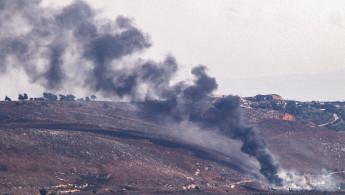 Smoke billows from the sites of an Israeli airstrike in Lebanon's southern plain of Marjeyoun along the border with Israel on September 24, 2024. (Photo by RABIH DAHER/AFP via Getty Images)