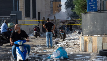 Smoke rises from the site of an overnight Israeli airstrike in the Dahiyeh neighbourhood