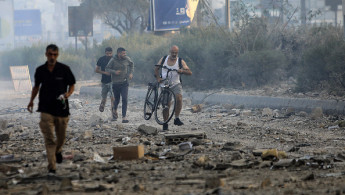 Debris near Rafic Hariri International Airport [Getty]