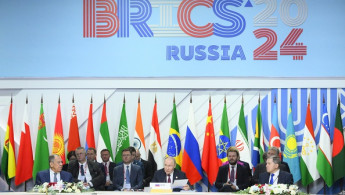 President of Russia Vladimir Putin speaks during an expanded meeting of BRICS leaders during the 16th BRICS Summit in Kazan, Russia on October 23, 2024. 