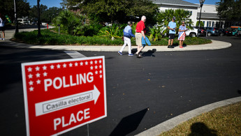 People arrive to a polling station in The Villages, Florida, on Election Day, November 5, 2024. (Photo by Miguel J. Rodriguez Carrillo / AFP) (Photo by MIGUEL J. RODRIGUEZ CARRILLO/AFP via Getty Images)