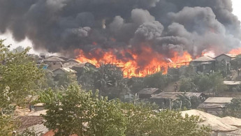 rohingya camp fire