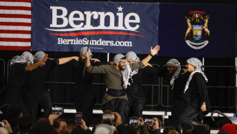 dabke bernie rally - getty