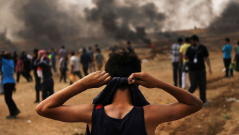 Gaza protests embassy day massacre GETTY