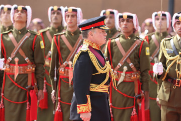  Jordan's King Abdullah II attends the State opening of the Parliament on November 7, 2016, in Amman, Jordan. 