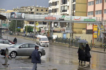 A general view of deserted street after the state of emergency on January 14, 2021 in Beirut, Lebanon