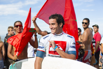 Olympic surfer Ramzi Boukhiam rides the waves for Morocco