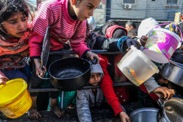 Dirty water and animal feed leave Gaza starving on its feet