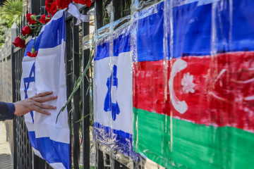 Israel Azerbaijan flags