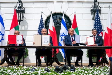 The UAE signing the Abraham agreements [GETTY]