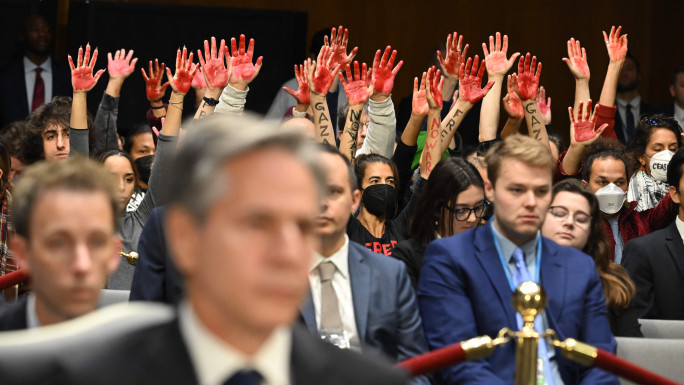 Protests against Antony Blinken