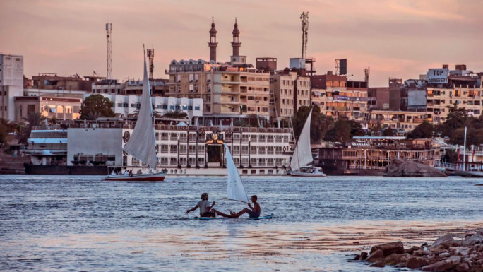 Cities, such as Aswan, Egypt, which is built along the Nile Delta, are threatened by sea-level rise caused by climate change. [Getty]