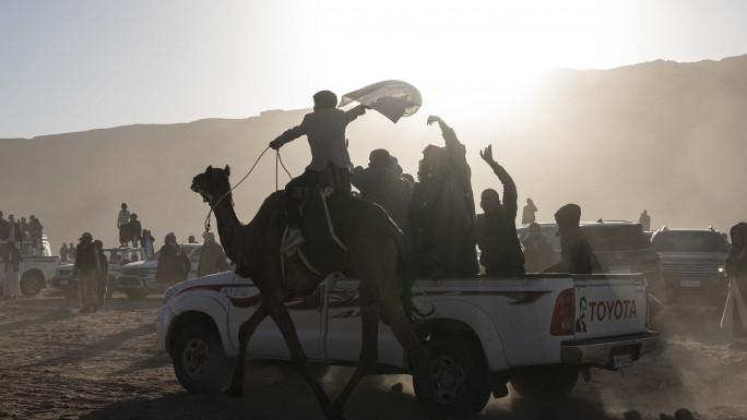 Bedouin camel racers