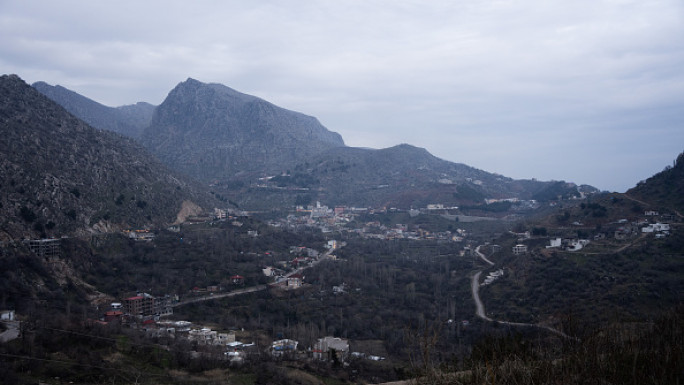 A general view of the area under PKK (listed as a terrorist organization by Turkiye, U.S. and EU) occupation in Amedi district of Duhok, Iraq on February 23, 2024. 