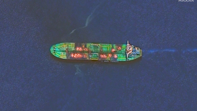 SOUNION TANKER, RED SEA -- AUGUST 29, 2024:  Maxar satellite imagery