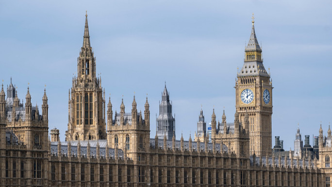 View towards the Houses of Parliament, the Palace of Westminster and clock tower aka Big Ben on 27th August 2024 in London, United Kingdom.