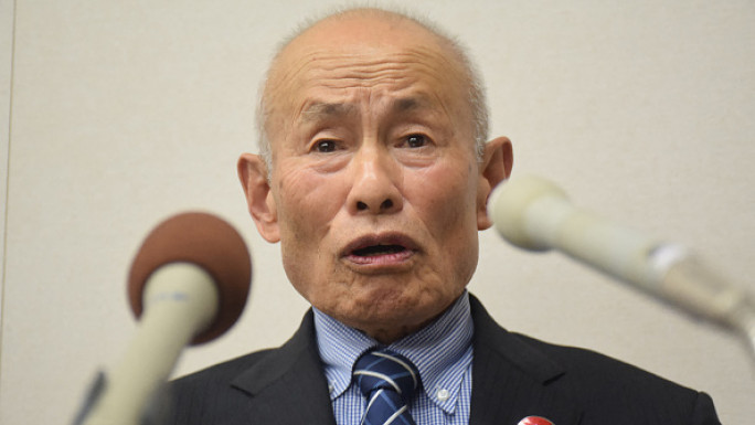 Tomoyuki Mimaki, representative director of the Nihon Hidankyo, attends a press conference after the group was awarded the 2024 Nobel Peace Prize 