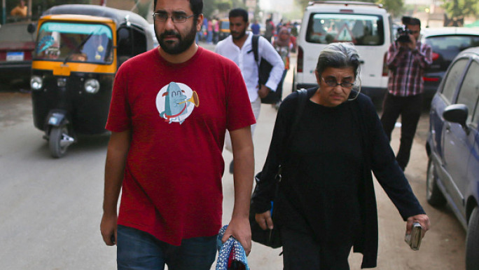 Alaa Abdel-Fattah's mother, Laila Soueif, vowed to continue her huger strike until her son walks free. [Getty]