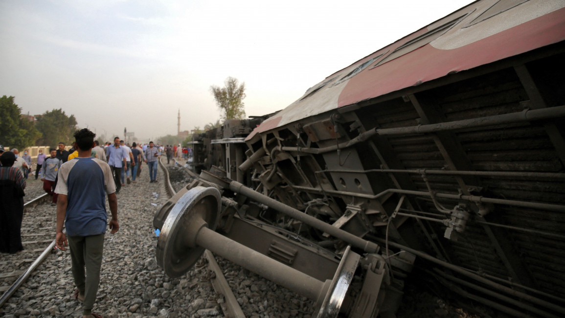 A railway accident in the city of Toukh in Egypt's central Nile Delta province of Qalyubiya in 2021