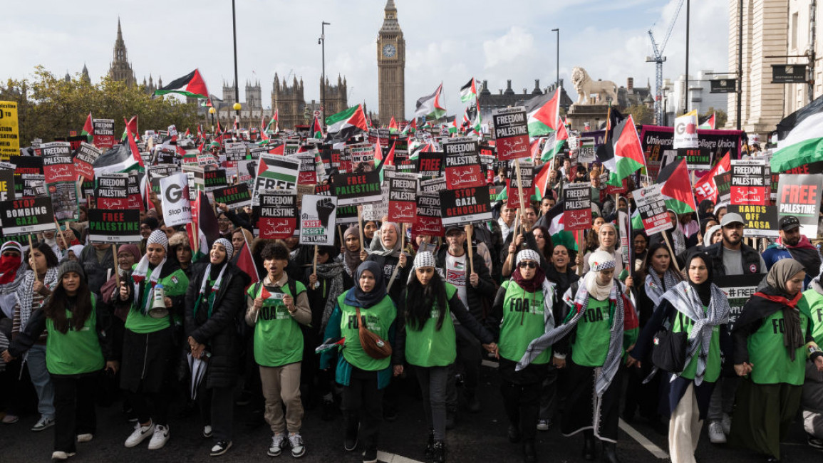 Pro-Palestinian Protesters Demand Ceasefire In London March