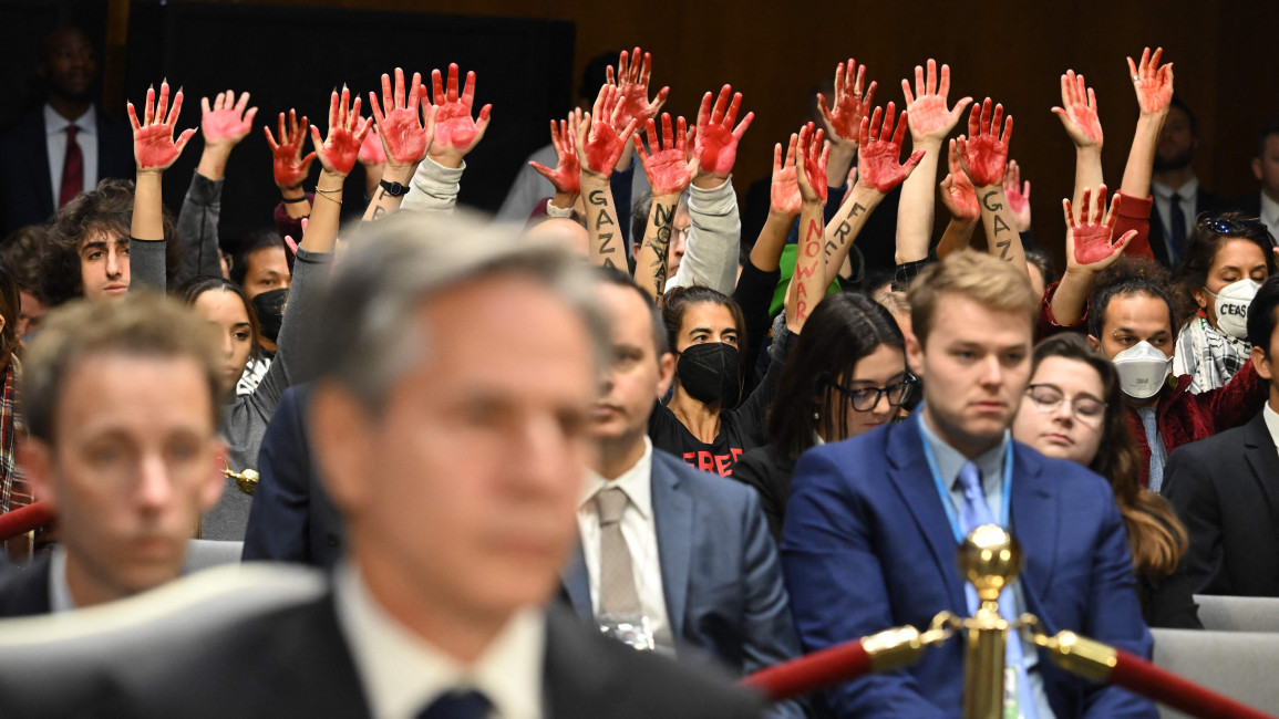 Protests against Antony Blinken