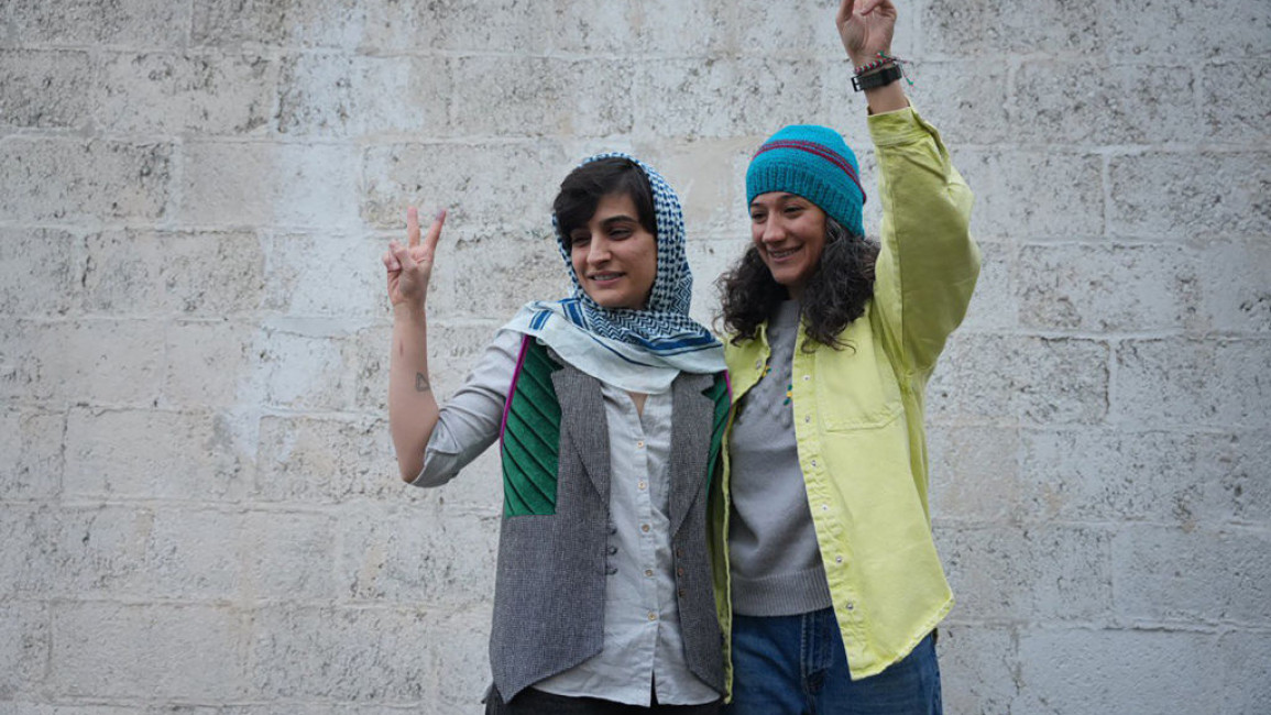 Elaheh Mohammadi (left), Niloufar Hamedi (right)