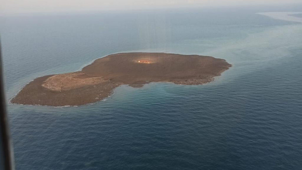 A mud volcano eruption in Azerbaijan