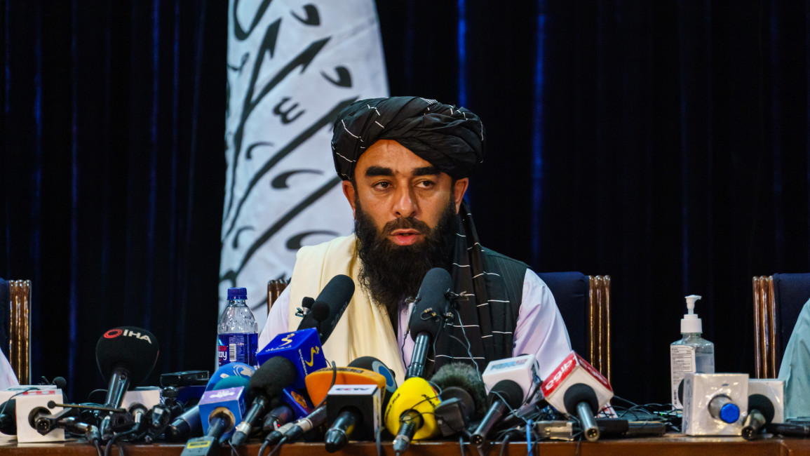  Zabihullah Mujahid, the Taliban spokesman for nearly 2 decades who worked in the shadows, makes his first-ever public appearance [Getty