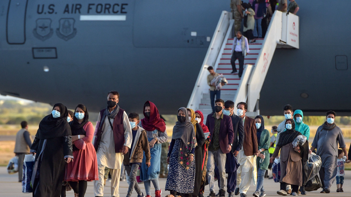 Afghan refugees arriving in the US following Taliban takeover [Getty]