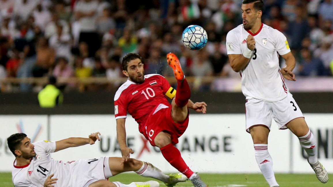 Firas al-Khatib (centre) was suspended by the Syrian regime's Olympic Committee [Getty File Image]