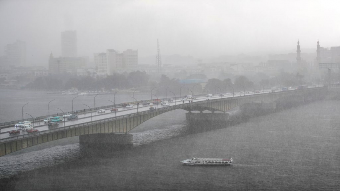 Heavy rain seen in Cairo, Egypt