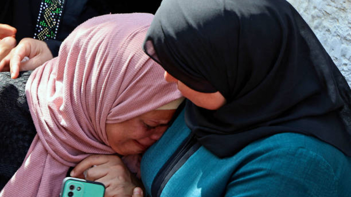 Palestinians mourning in Toubas / Getty