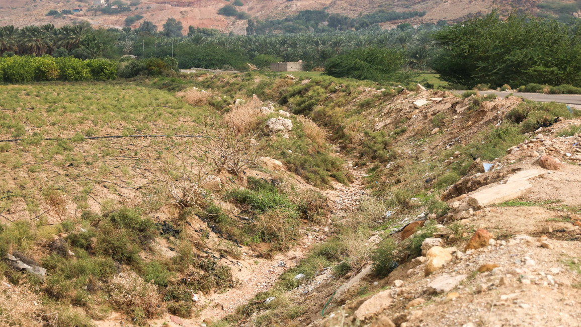 A dried-up irrigation canal in the Jordan Valley