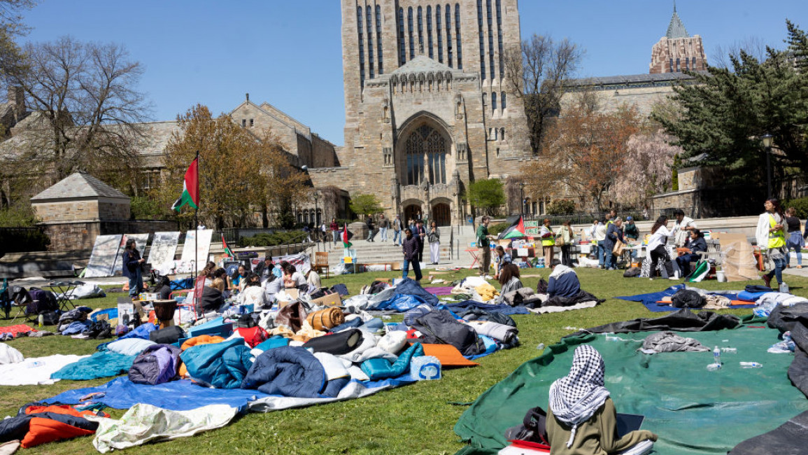 Yale University students have set up an encampment for Gaza [Getty]