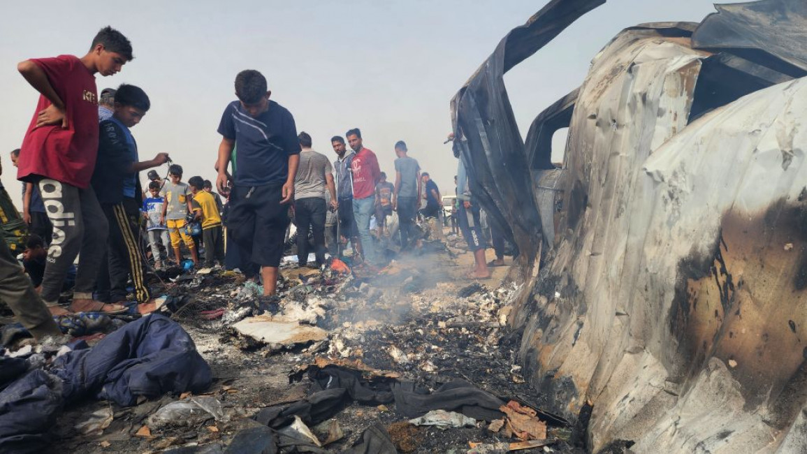 The Israeli bombing of Rafah set tents alight and people were burned alive [Getty]
