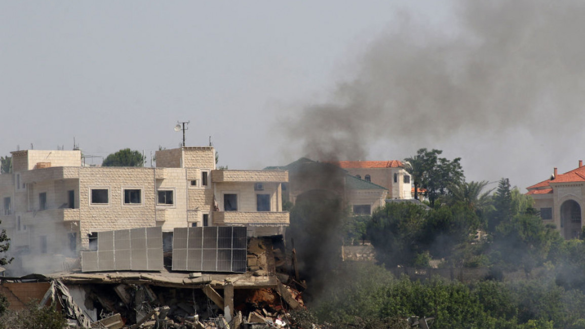 The Israeli strike hit a building in Jennata east of Tyre [Getty]