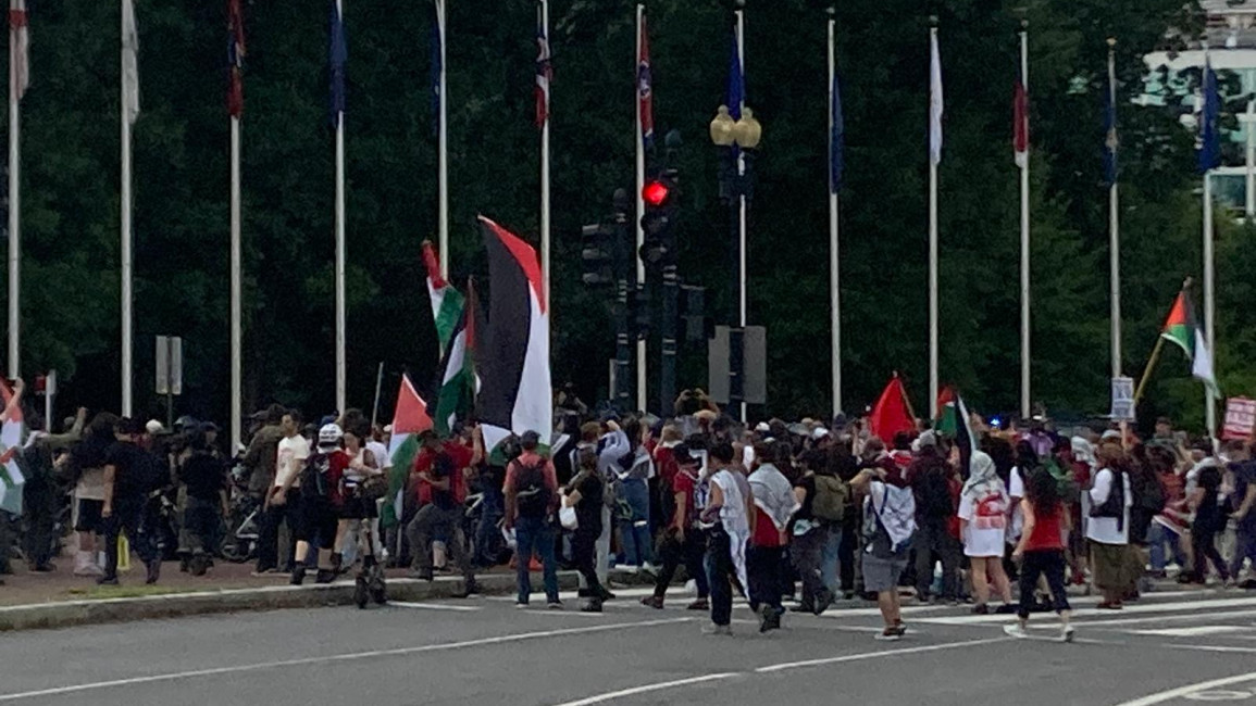 Anti-Netnayahu protest Washington DC